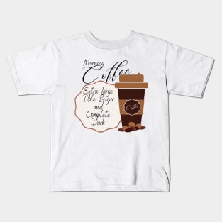 Morning Coffee Drink Beverage Kids T-Shirt